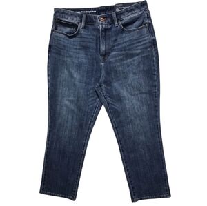 Talbots Flawless Jeans High Waist Straight Ankle sz 12 Petite NWT